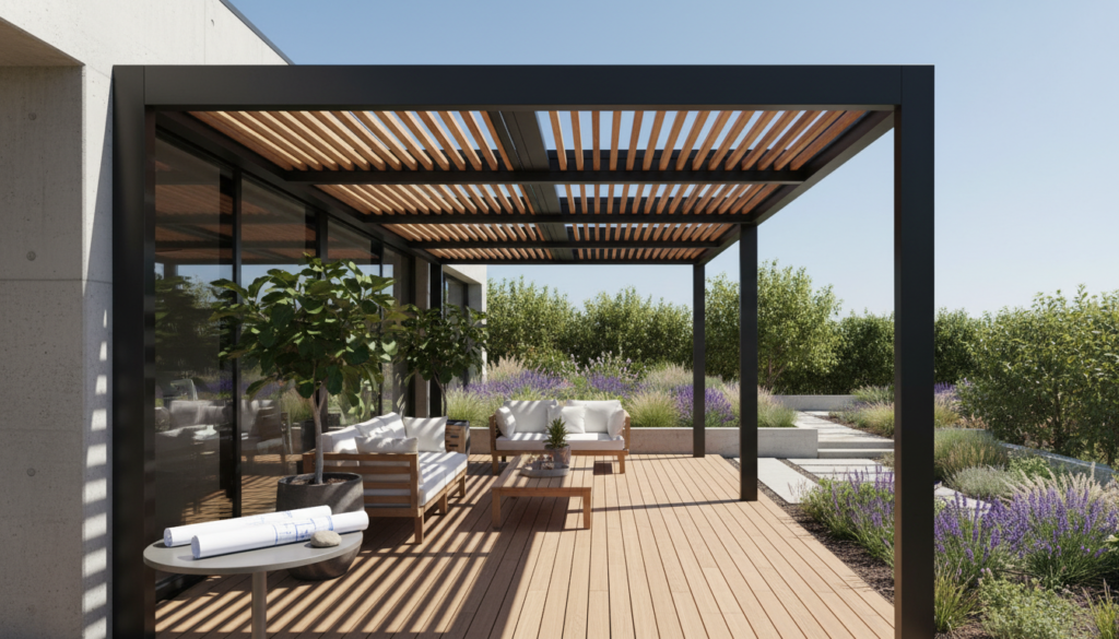 découvrez si une pergola bioclimatique nécessite une déclaration préalable ou un permis de construire et les démarches administratives à suivre pour votre projet.