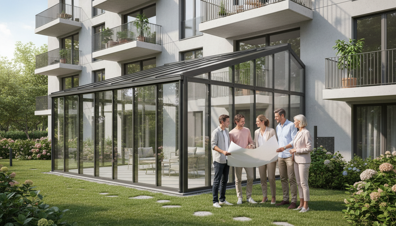 Installer une véranda en rez-de-jardin : l’accord de la copropriété est-il obligatoire ?