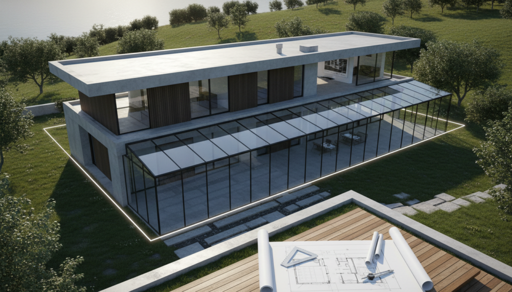 découvrez à partir de quelle surface totale (maison + véranda) l'intervention d'un architecte devient obligatoire selon la réglementation en vigueur.