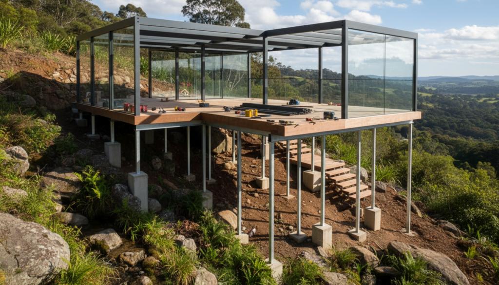 découvrez les règles essentielles de hauteur pour construire une véranda sur un terrain en pente, afin d'assurer stabilité et conformité à la réglementation.
