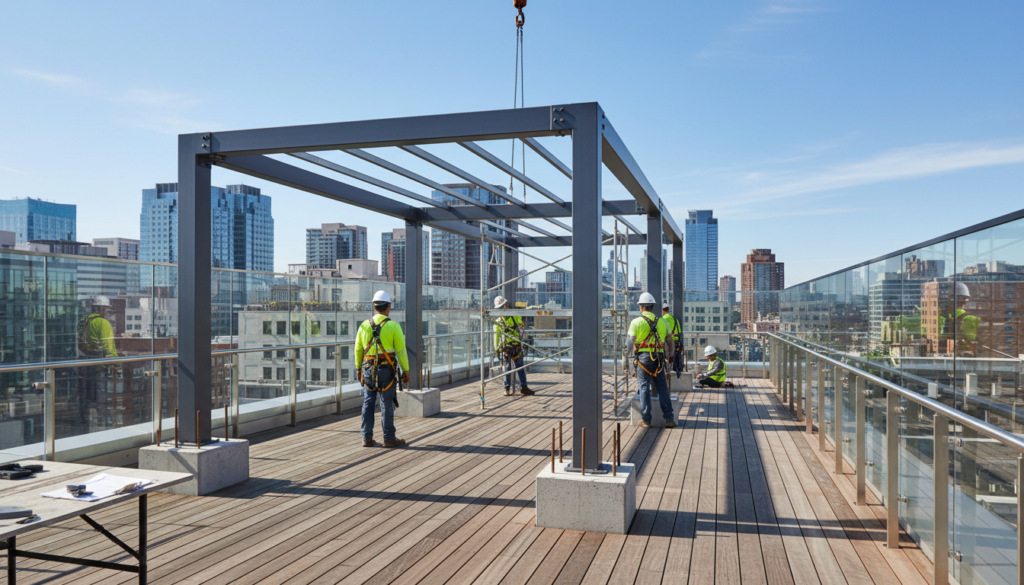 découvrez comment installer une pergola sur un toit-terrasse en toute sécurité, en tenant compte du poids et des contraintes spécifiques pour un aménagement optimal et durable.