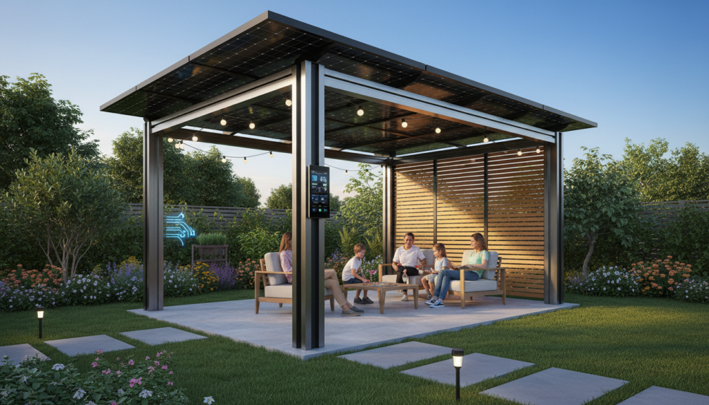 découvrez les avantages de la pergola solaire photovoltaïque et choisissez entre revendre l'électricité produite ou opter pour l'autoconsommation afin d'optimiser votre investissement énergétique.